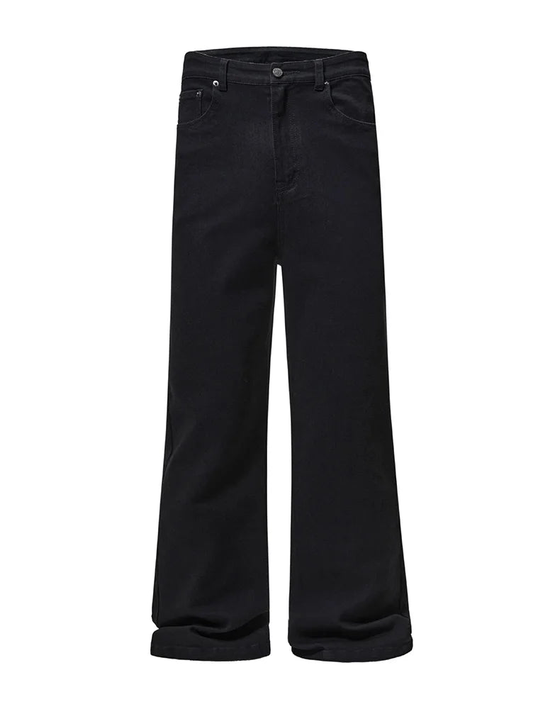 men black elastic denim micro flared jeans pants streetwear fashion cleanfit hip hop punk slim fit jeans y2k pants trouser unique jeans style 1817