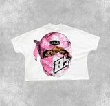 harajuku anime tee with bold comic explosion and pastel distortion