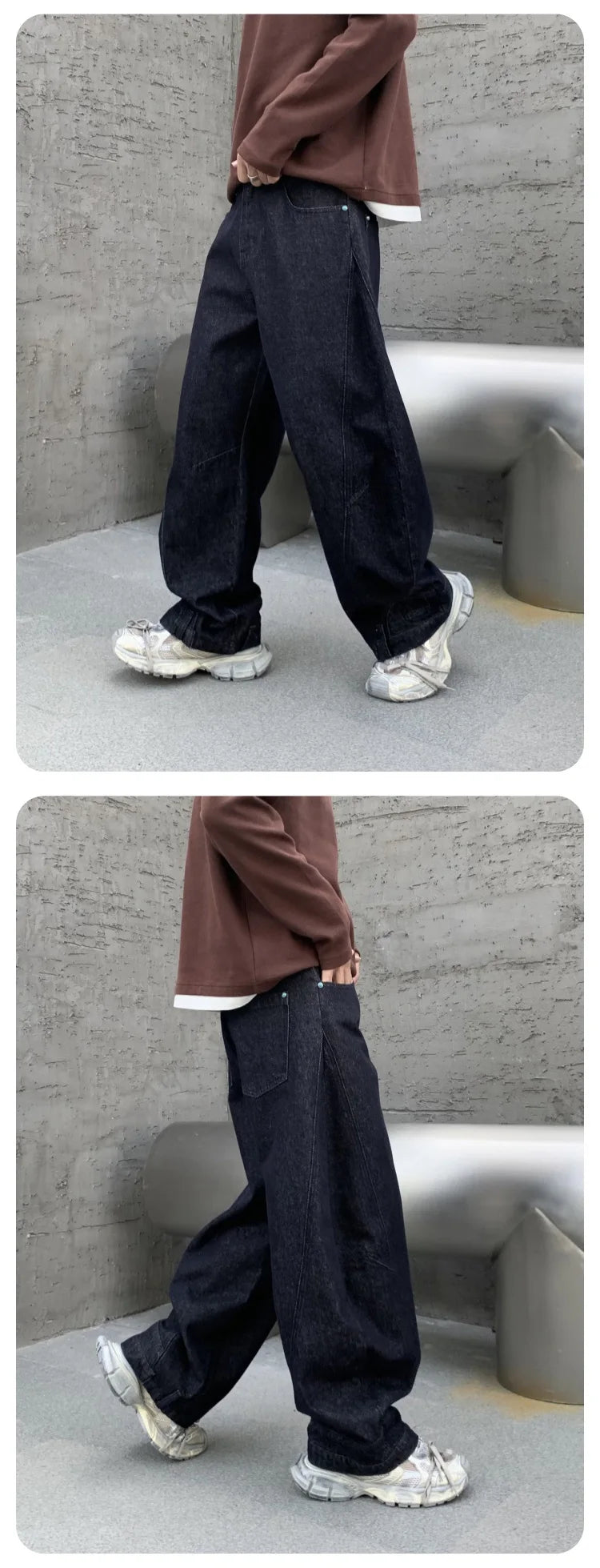 men denim streetwear fashion brand hip hop loose casual wide leg cargo harem jeans pant cityboy y2k baggy jeans trousers unique cargo style 1897