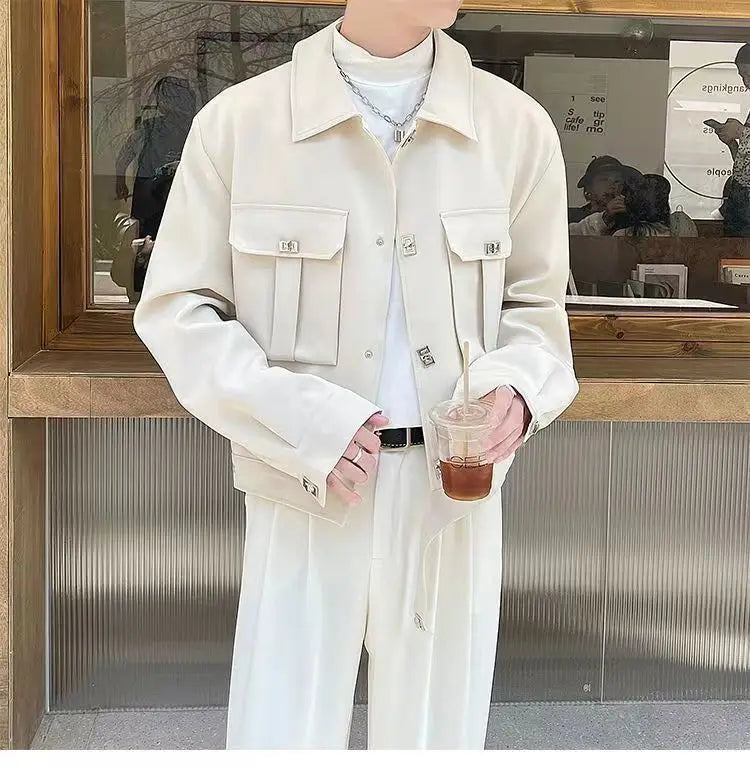New Spring And Autumn Korean Style Trendy Jacket Three Piece Set For M