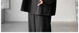 Shirts for men spring and autumn style national fashion design loose and versatile large size outer wear lapel long sleeved tops