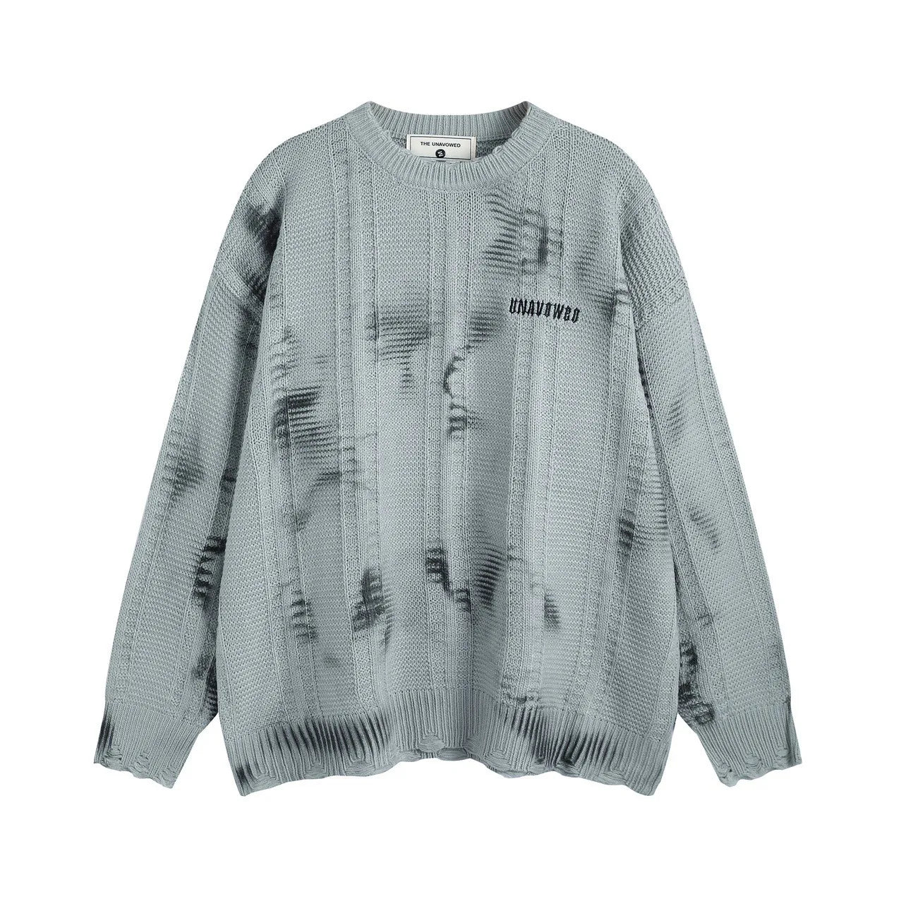 grunge fire sweater, streetwear drip, cozy knitwear for men, oversized grunge aesthetic winter top