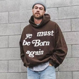 Street American Personality Ins Pure Cotton Retro Popular Sweatshirt Winter Y2K Niche Trendy Brand Men Couple Hooded Sweatshirt