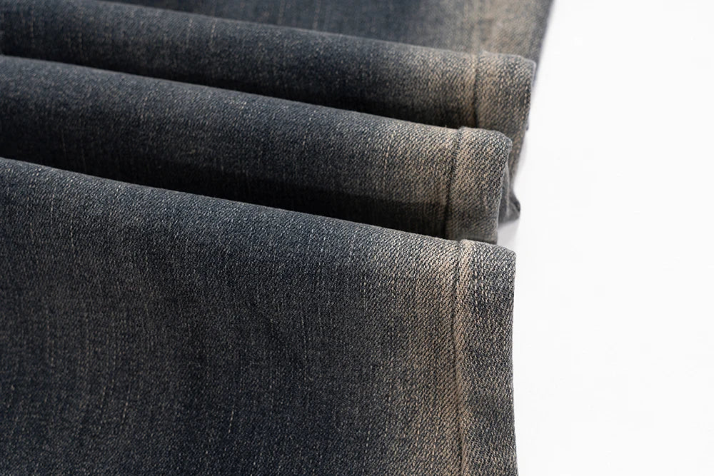 RO Style Gradient Washed Sashes Flare Jeans Unisex Streetwear Baggy Y2K Bell-bottoms Harajuku Loose Casual Denim Trousers