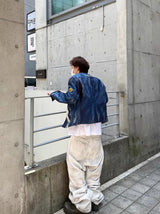 hi street dirty tie dye baggy jeans men pleated loose white straight jeans trousers luxury designer oversized denim pants unique jeans style 528