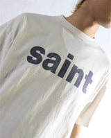 Angelcore tee with heavenly cloud art and glitch font