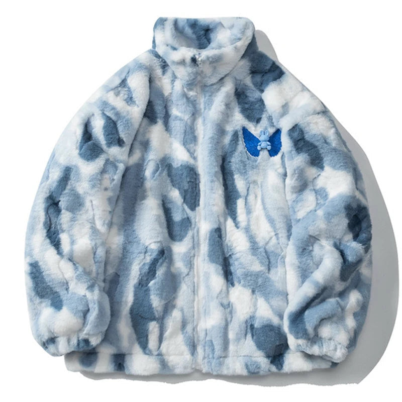 essential streetwear quality oversized style casual hip graphic material unisex cdf450 print fashion everyday hip-hop-faux-fur-fleece-winter-jacket-streetwear-tie-dye-fuzzy-fluffy-thicken-warm-coats-harajuku-casual-coat-parkas premium wear design high - urban fit image hop style streetwear design ID 2226b