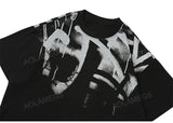 Y2k Tribal flame – Mens Y2K Tshirts Abstract Graffiti Graphic Tshirt Gothic Har