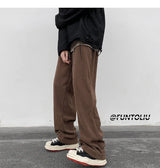 spring brown black corduroy pants men fashion retro casual pants men streetwear loose hip hop straight pants mens trousers m 2xl unique default style 3772