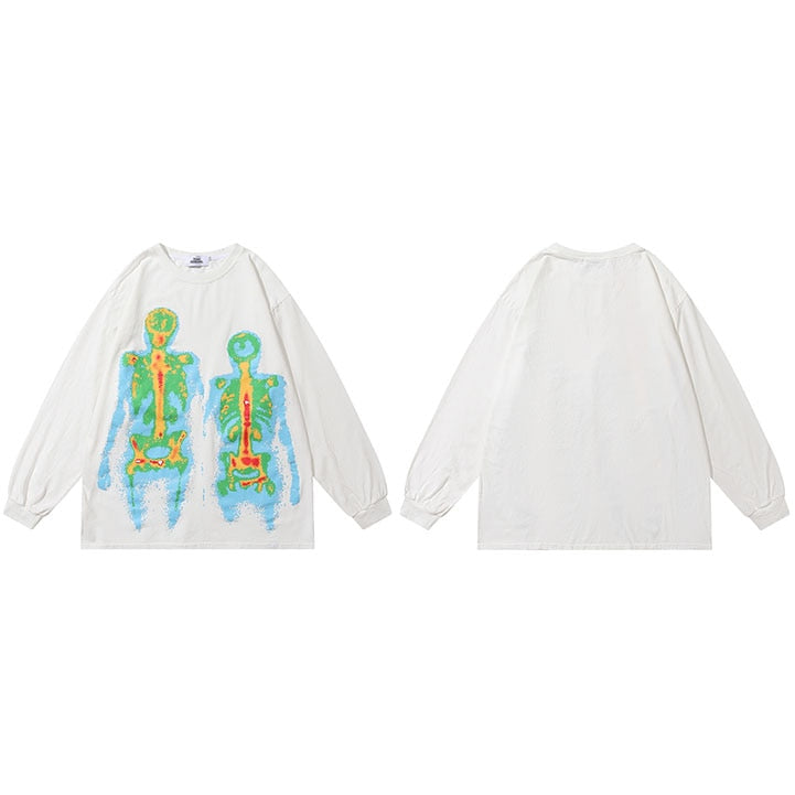"Skeleton Twins" Unisex Men Women Streetwear Graphic Sweatshirt Daulet Apparel