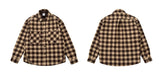 Mens Plaid Shirts New Fashion Single Breasted Hip Hop Loose Shirts Autumn Winter Casual Long Sleeve High Street Streetwear