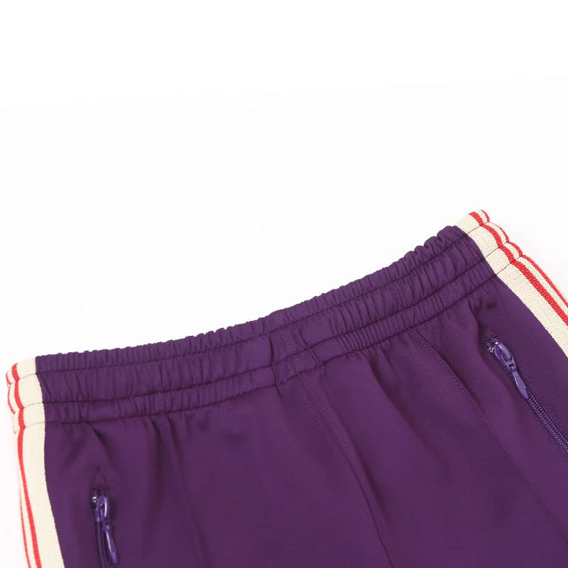 rose red embroidery pants casual men woman loose retro side edge weaving sweatpants trousers straight leg pants unique joggers style 4922