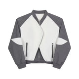 checkered varsity coat, layered streetwear look, trendy
