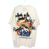 cyberpunk graphic tee featuring vintage summer rrr123 foam letter print loose casual t shirt tops
