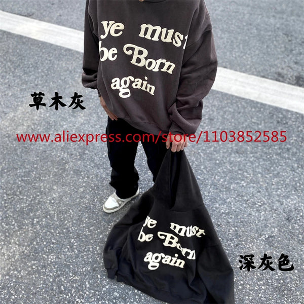 Autumn Winter New 2024 Vintage American Long Sleeved Hoodie Mens Heavy