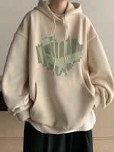 Autumn New Love Graphic Print Hoody Sweatshirts Man Hip Hop Oversized
