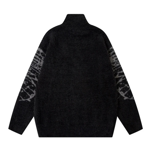 fire graphic sweater, 2025 fashion trend, cozy fashion fit, stylish street outfit, modern aesthetic appeal