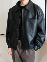 leather panel jacket, streetwear for men, men's streetwear fashion, oversized urban jacket, high quality cold-weather coat