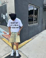 Vaporwave Chrome logo – Y2K Streetwear Gothic Straw Letters Oversized Printed T Shir