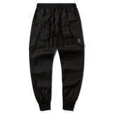 men cargo harem pants casual elastic waist trousers with pockets streetwear hip hop loose fit ankle drawstring sweatpant jogger unique joggers style 3415