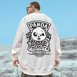 New Funny Panda Printed Sweatshirts For Men Autumn Oversized Retro