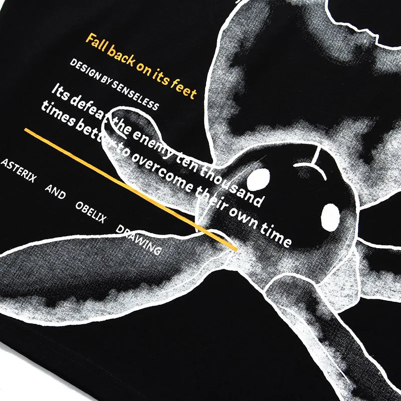 Y2K Graphic Tee – Hip Hop Streetwear Tshirt 2023 Men Cute Rabbit Letter Printe – Modern Streetwear for Everyone