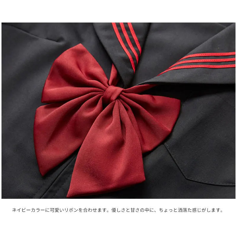 Navy Sailor Outfit Japanese Style School Uniform Skirt Girls JK Uniforms Student Sailor Dress Korean Student Seifuku COS Costume