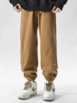 Autumn Casual Joggers Sports Pants Mens High Street Baggy Breasted Trousers
