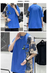 Skatercore Oversized shirt – Summer Short Sleeved Mens T Shirt Trend Loose And Versatile