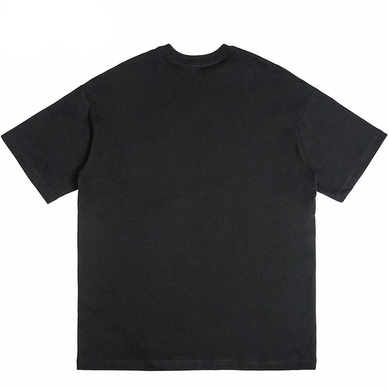 Skatercore Graphic tee – Streetwear T Shirt Men Hip Hop Illusion Girl Letter Print T