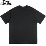 Skatercore Graphic tee – Streetwear T Shirt Men Hip Hop Illusion Girl Letter Print T