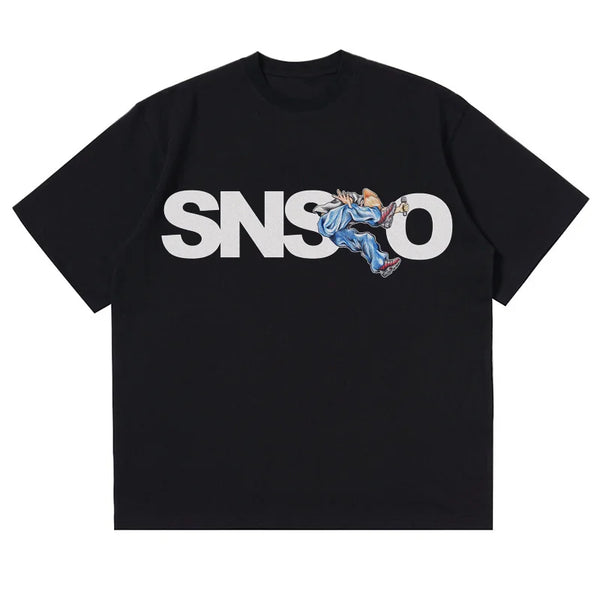 urban hip hop t-shirt with layered pastel cartoon explosion