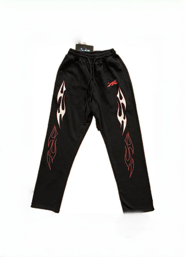 new arrival hs studios airbrushed skull print high street cotton winter pants sport casual pants minimalist street pants