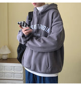 Autumn Mens Letter Design Printed Pullovers Hoodies Y2K Vintage Street