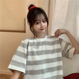 Anime Crying angel – Summer 2024 New Style Striped Salt Short Sleeved T Shirt For