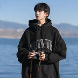 Spring and Autumn Trendy Hip Hop American High Street Men and Women Retro Letter Printed Hoodie Couple Loose Casual Top y2k
