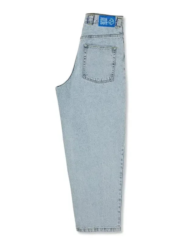 retro blue hip hop big boy jeans y2k pants streetwear gothic cartoon embroidery baggy jeans punk rock high waist wide trouser unique jeans style 4659