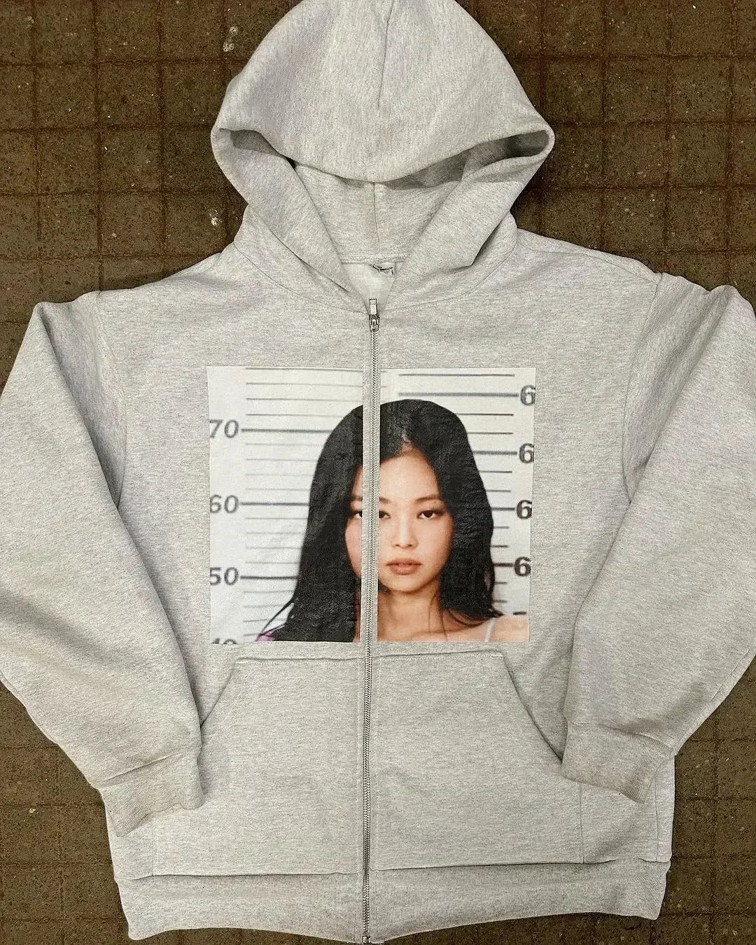 Printed Personalized Patterns Street Style Street Hooded Cardigan Long