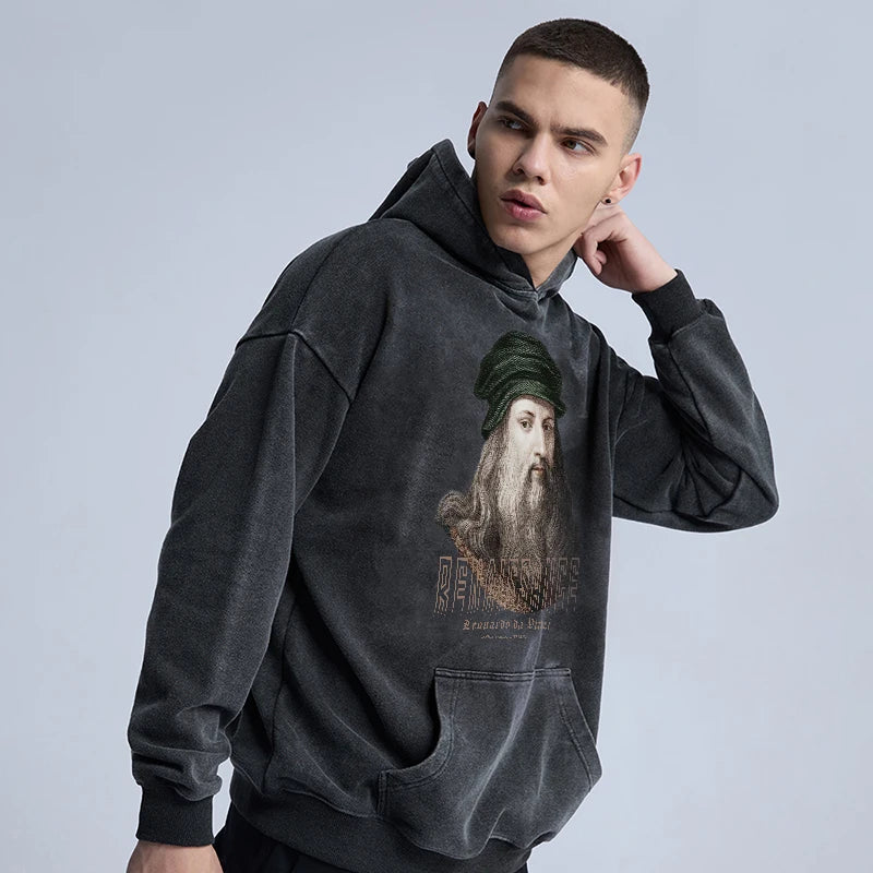 anime chrome print featuring rainbowtouches washed hoodies men fashion high street graphic vintage hip hop mens hoodie street unisex original design