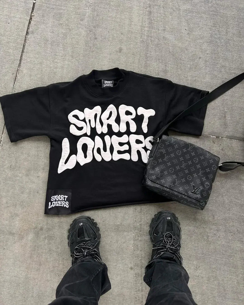 Glitchcore Design – American Letter Print Graphic T Shirts Vintage New – Edgy Streetwear for All Genders