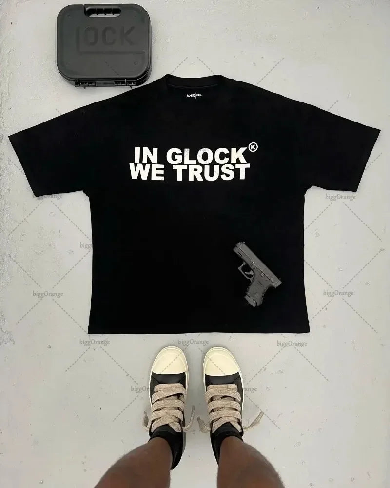 Cyberpunk Vintage t-shirt – Fashionable Gothic Letter Print Pattern Oversized T Shirt Me