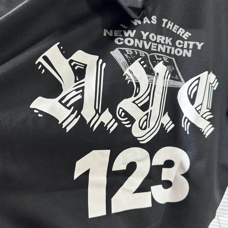 24ss RR123 Brand Fashion Letter Print Black Cotton Cardigan Hooded Sweatshirt High-Street Casual Zipper Hoodie For Winter