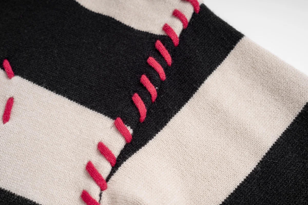hip hop destroyed ripped holes knitted sweater mens casual y2k striped o neck pullover sweater unisex harajuku streetwear jumper - soft fleece-lined outerwear, 2025 streetwear drop, graphic printed hoodie for men and women