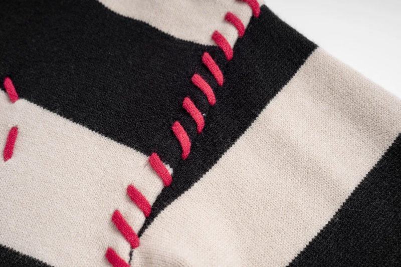 hip hop destroyed ripped holes knitted sweater mens casual y2k striped o neck pullover sweater unisex harajuku streetwear jumper - soft fleece-lined outerwear, 2025 streetwear drop, graphic printed hoodie for men and women