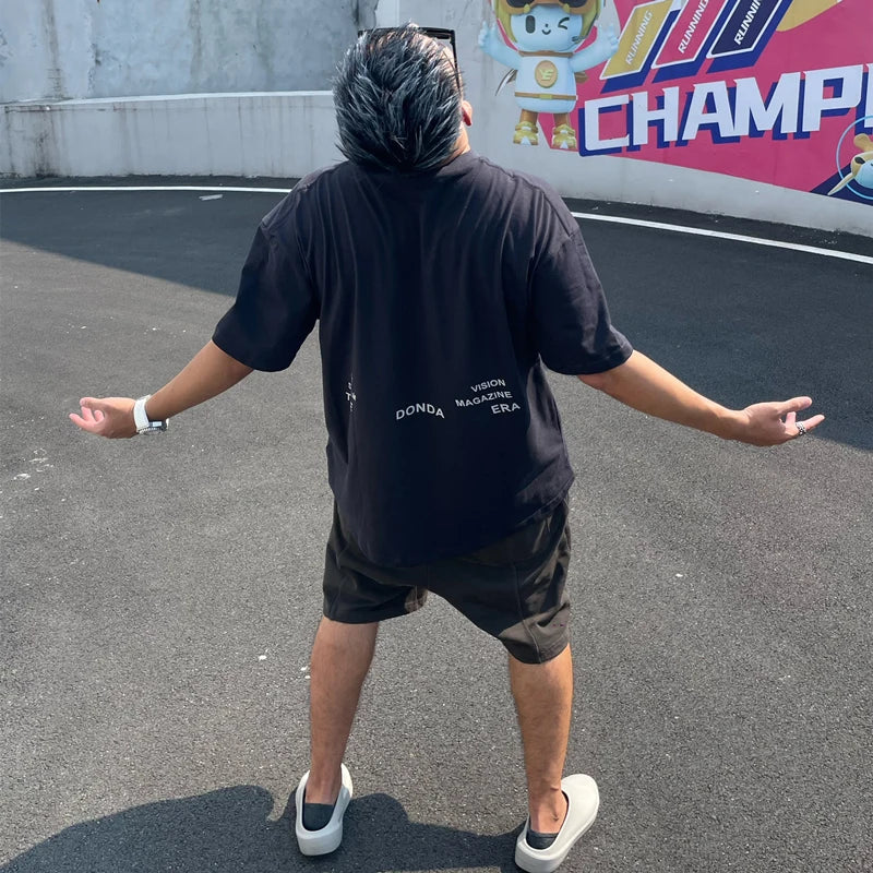 Glitchcore Oversized shirt – Frog Drift Fashion Streetwear Cpfm Kanye West Ye Black Donda