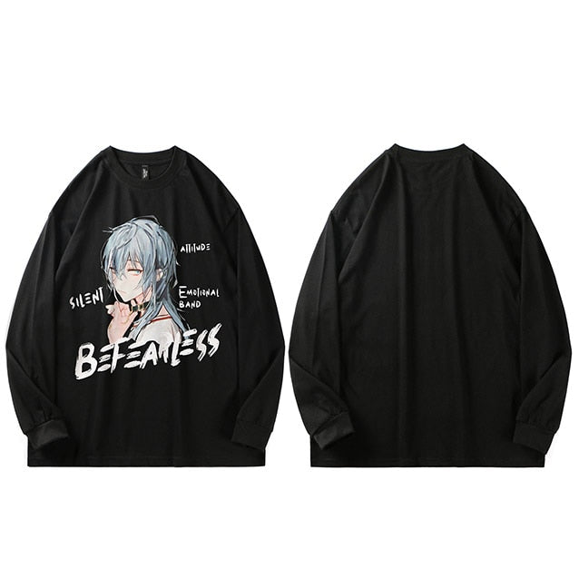 "No Fear At All" Unisex Men Women Streetwear Graphic Sweatshirt Daulet Apparel