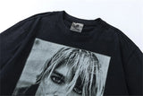 gothic vintage t-shirt featuring vintage retro kc portrait rock band t shirt high street distressed tops tee