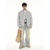 checkered varsity bomber, high-street look, men's streetwear fashion, trendy oversized fit, urban techwear design, modern hip