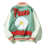 material hip style graphic fit design oversized high style japanese-retro-letter-and-daisy-embroidery-contrast-color-thick-woolen-jacket-for-men-and-women-streetwear-casual-winter-coat streetwear wear fashion - unisex hop quality 6fc37d everyday essential urban image casual print premium streetwear design ID e6092