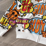 Towel Embroidered Cartoon Camouflage Glo Gang The Glory Full Zip Hoodi